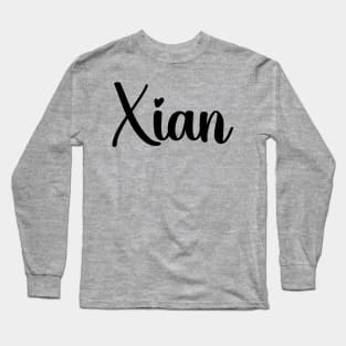 Xian, Typography Name Long Sleeve T-Shirt